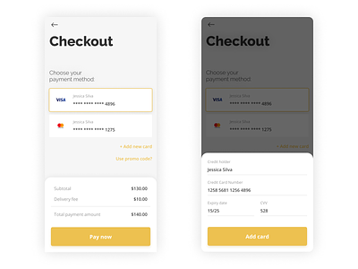 Checkout DailyUI 002 call to action checkout credit card creditcard cvv daily 100 challenge dailyui mastercard pay payment payment method promo code visa