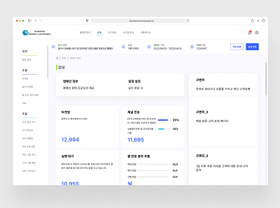 Korean CRM Dashboard UI Design campaign crm dashboard design digital management korean ui ux visual