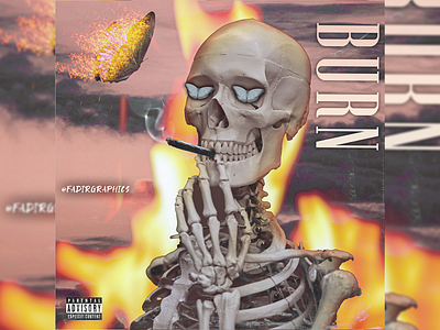 Burn Skull 3d branding design graphic design illustration illustrative photomontage photoshop skull vector