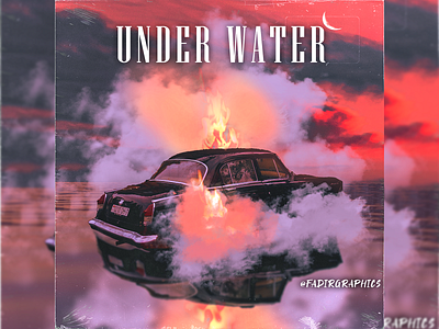 Under Water Cover Art 3d branding car design graphic design illustration illustrative logo photomontage red river sky ui vector water