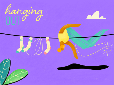 Hanging Out character design draw gif illustration loop man photoshop styleframe vector video woman