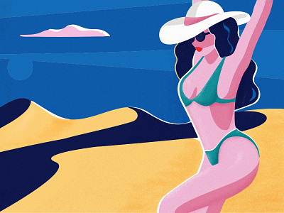 Summer character design draw gif illustration loop man photoshop styleframe vector video woman