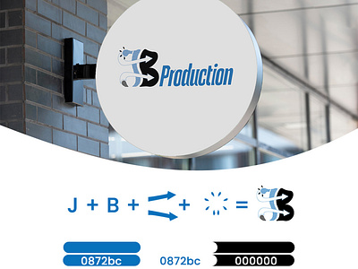 JB production- Company logo design app branding design flat graphic design icon illustration logo minimal typography vector web