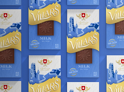 Villars Chocolate Packaging brand redesign brand revamp brand uplift branding chocolate chocolate packaging design graphic design illustration packaging packaging design