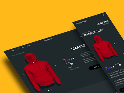 An e-commerce dummy UI design