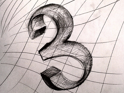 Tripping 3 3 draft number pencil drawing sketching
