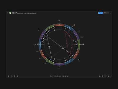 Astrology Software — Workspace astrology chart design desktop interface natal ui web workspace