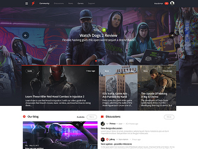Strikearena - Main Page desktop games gaming news ui ux web