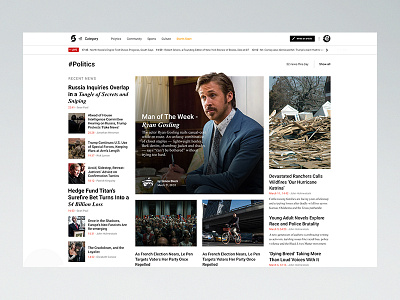 The Wall - Tags News List feed grid magazine news newspaper tags ui ux