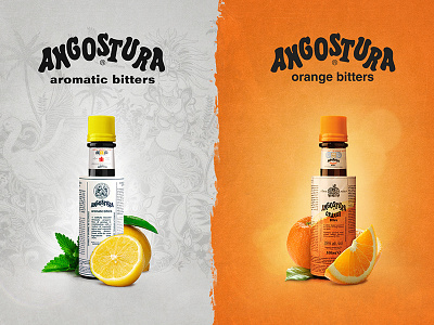 Angostura Bitters - Promo Art alcohol bitter citrus lemon orange
