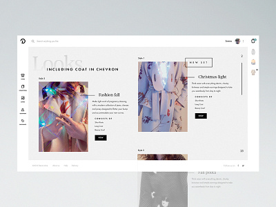 Clothing Store - Looks List border cart clothing ecommerce fashion list navigation scroll