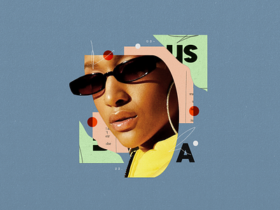 Collage 032222 black woman collage film illustration mixed media sunglasses vintage