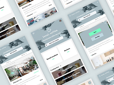 Local.Coffee Mobile Exploration application dailyui mobile ui vossier
