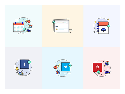 Mini Illustrations for Email email icons illustrations ui ux