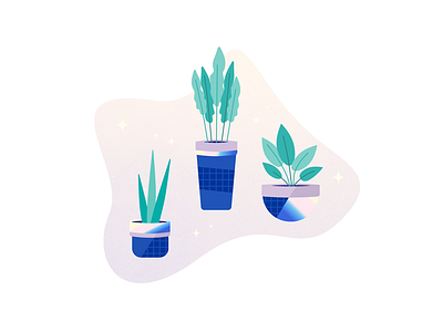 plants design gradient illustration plants vector