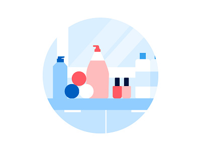 What's in your bathroom? bathroom graphic design illustration mirror soap vector visual design
