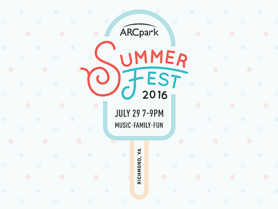 SummerFest Popsicle brand identity branding colorful lettering logo polka dots popsicle summer summerfest typography vibrant