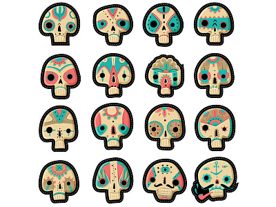 skulls bones dead death funny horror mask mexican mexico skeleton skull sugar vector