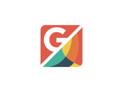 G flat g icon logo logotype vector