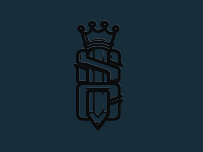 SC crown logo pencil type