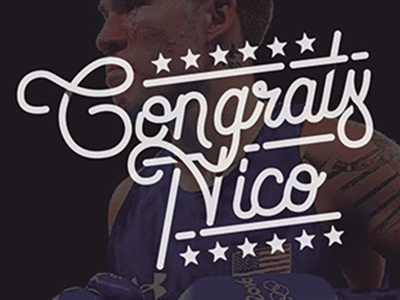 Nico boxing handlettering lettering logo type
