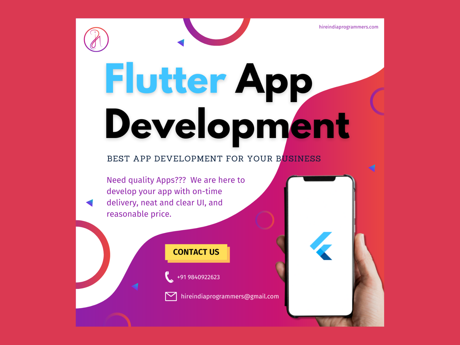 App Development Post Design by Rent Indian Coders - Ziga Infotech on