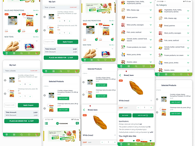 Grocery app ui design