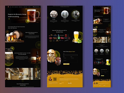 beer web design beer web design beer webdesign dark theme dark theme web ui design web landing page for beer