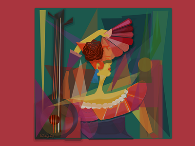 flamingo dancer adobe design illustration