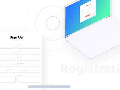 Registration form application clean interface ios iphone mockup process sign simple ui up ux