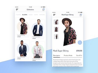Daily UI challenge — Fashion App Screens