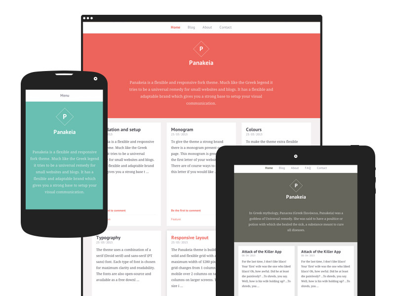 Panakeia theme fork-cms responsive