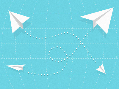 Quick e-mail planes on a grid sketch