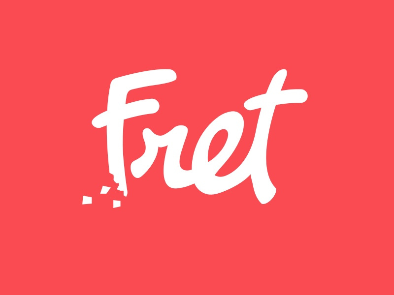 Fret logo hand-lettered