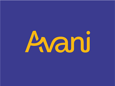 Avani logo concept avani brand logo purple yellow