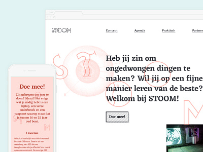 Stoom landing page