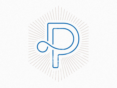 DP Monogram final version blue branding logo monogram symbol