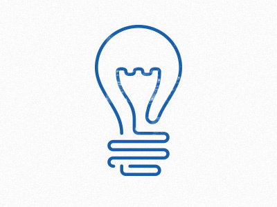 Lightbulb icon blue icon lightbulb line stroke