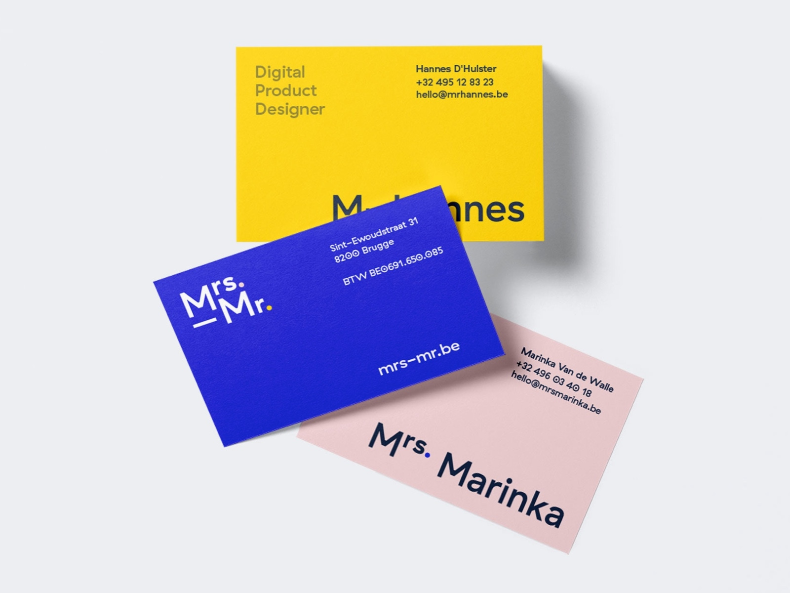 Mrs. & Mr. business cards by Dieter Peirs on Dribbble
