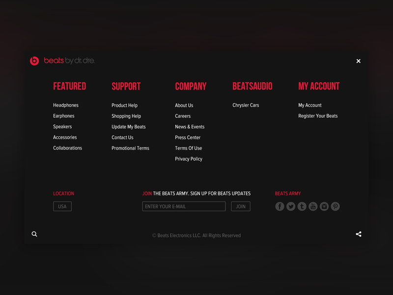 Beats By Dre Design 03/05 menu beats by dre headphones shop