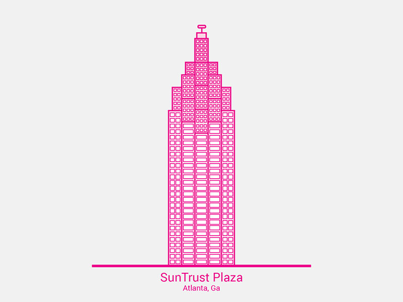 Suntrust Plaza Atlanta Ga by Lou Simeone on Dribbble