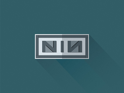 Material NIN branding design flat icon illustration lettering logo material design type typography vector web