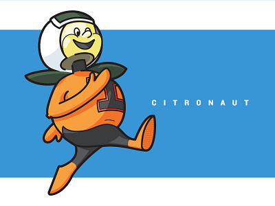 UCF Old Mascot the Citronaut astronaut character florida illustration logo mascot orange orlando space university