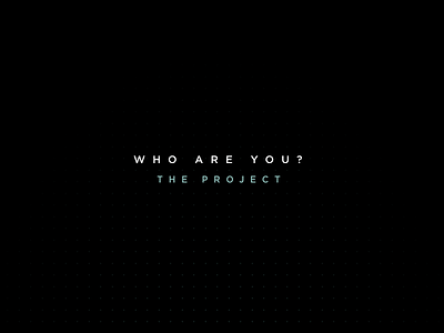 Who are you? html project