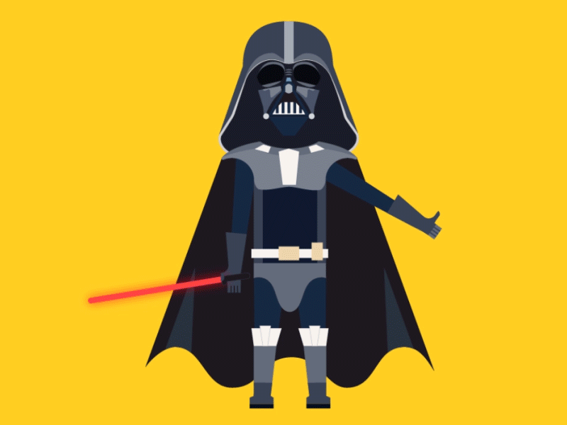 Darth Vader is lying animation gif illustration vector