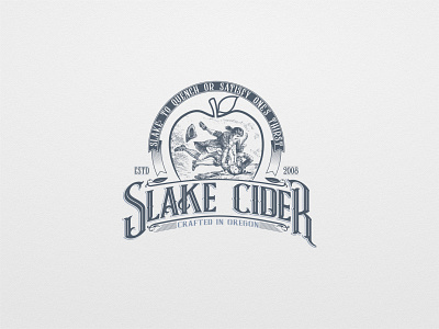 Slake Cider Retro Logo branding design graphic design illustration logo typography vector vintage