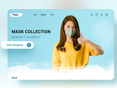 Mask Shop E-Commerce Website l UX/UI Design animation branding figma graphic design layout mask ui web design xd