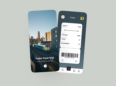 Ticket Train Sales App / UI Design app graphic design mobile ticket train ui uiux