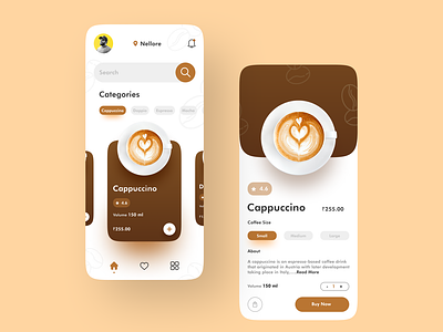 Coffee Shop Mobile App UI app coffee ui uiux web