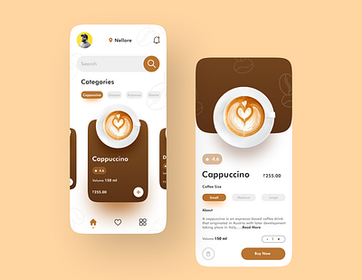 Coffee Shop Mobile App UI app coffee ui uiux web